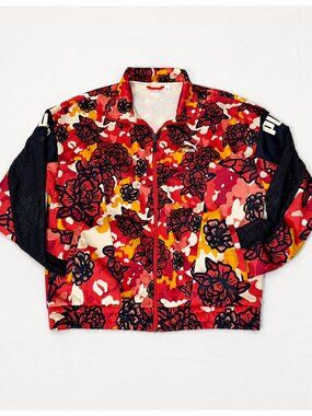 PUMA Flourish XTG Track Jacket Floral Camo Mesh Full Zip Medium